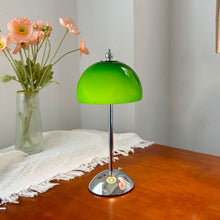 Load image into Gallery viewer, Green Lampshade Rechargeable Decorative Table Lamp With Infinitely Dimmable, Restaurant Night Light, Bedroom Room Bedside Lamps