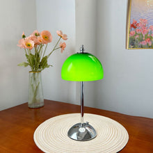 Load image into Gallery viewer, Green Lampshade Rechargeable Decorative Table Lamp With Infinitely Dimmable, Restaurant Night Light, Bedroom Room Bedside Lamps