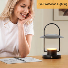 Load image into Gallery viewer, LED Desk Lamp, Black Hanging Lamp, Portable Table Light, USB Charging, Acrylic Table Lamp Can Be Used For Indoor / Outdoor / Camping / Travel