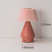 Load image into Gallery viewer, Touchable Dimmable Creative Fabric Shade Iron Table Lamp, Bedroom Table Lamps, Simple Styling Ambiance Table Lamps