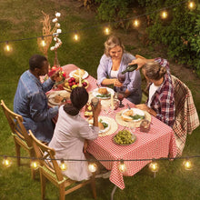 Load image into Gallery viewer, 1Set Of 12 Bulbs String Lights Solar Powered, Solar String Lights, Patio String Lights, LED String Lights, Flame Flicker Effect, Hanging Lights For Porch,,, Pergola, Bistro, Decoration