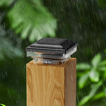 Load image into Gallery viewer, Four-sided Aluminum Alloy Solar Column Headlight,Waterproof, automatic charging, automatic light, easy to install