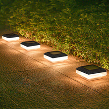 Load image into Gallery viewer, Four-sided Aluminum Alloy Solar Column Headlight,Waterproof, automatic charging, automatic light, easy to install