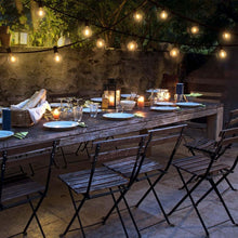 Load image into Gallery viewer, 1Set Of 12 Bulbs String Lights Solar Powered, Solar String Lights, Patio String Lights, LED String Lights, Flame Flicker Effect, Hanging Lights For Porch,,, Pergola, Bistro, Decoration