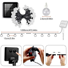 Load image into Gallery viewer, 1Set Of 100 Bulbs String Lights, Solar Powered With 8 Modes, Solar String Lights, Patio String Lights, LED String Lights, Flame Flicker Effect, Hanging Lights For Porch,,, Pergola, Bistro, Decoration