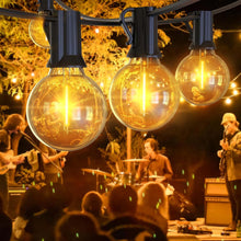 Load image into Gallery viewer, 1Set Of 12 Bulbs String Lights Solar Powered, Solar String Lights, Patio String Lights, LED String Lights, Flame Flicker Effect, Hanging Lights For Porch,,, Pergola, Bistro, Decoration