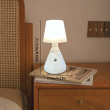 Load image into Gallery viewer, 1pc, White Modern Simple Bedroom Table Lamp, Study Cozy Creative Lamp, Touch Rechargeable Ambient Light