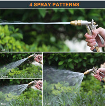 Load image into Gallery viewer, ESOW Garden Hose Nozzle, 100% Heavy Duty Metal Spray Gun with Full Brass Nozzle, 4 Watering Patterns Watering Nozzle- High Pressure Rear Trigger Design for Watering Plants, Car Wash and Showering Dog