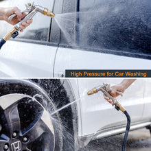 Load image into Gallery viewer, ESOW Garden Hose Nozzle, 100% Heavy Duty Metal Spray Gun with Full Brass Nozzle, 4 Watering Patterns Watering Nozzle- High Pressure Rear Trigger Design for Watering Plants, Car Wash and Showering Dog