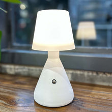 Load image into Gallery viewer, 1pc, White Modern Simple Bedroom Table Lamp, Study Cozy Creative Lamp, Touch Rechargeable Ambient Light