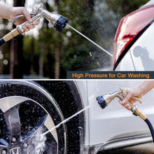 Load image into Gallery viewer, ESOW Garden Hose Nozzle 100% Heavy Duty Metal, Water Hose Sprayer with 7 Watering Patterns, Rear Trigger Design, High Pressure Nozzle Sprayer for Watering Plants, Car and Pet Washing