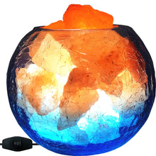 Load image into Gallery viewer, USB Himalayan Salt Lamp, Salt Rock Lamp with Natural Salt Chunks Bring Visual Impact of Ice and Fire to you, Used for Desk, Bedroom, Living Room and Gift - Color Changing + Warm Light Mode