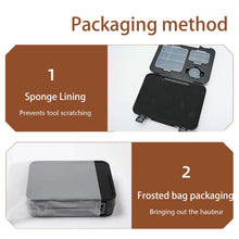 Load image into Gallery viewer, 1SET of 8PCS Basics Household Tool Kit, Tool Set General Household Kit with Plastic Toolbox Storage Case, All In One General Household Hand Tool Kit, Dark Grey, Suitable for Home-use, Student, Dormitory, Office