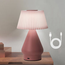 Load image into Gallery viewer, Touchable Dimmable Creative Fabric Shade Iron Table Lamp, Bedroom Table Lamps, Simple Styling Ambiance Table Lamps