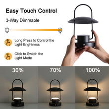 Load image into Gallery viewer, LED Desk Lamp, Black Hanging Lamp, Portable Table Light, USB Charging, Acrylic Table Lamp Can Be Used For Indoor / Outdoor / Camping / Travel
