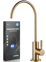 Load image into Gallery viewer, ESOW Drinking Water Faucet 100% Lead-Free, Water Filter Faucet for Kitchen Sink, Water Purification Faucet for Reverse Osmosis or Water Filtration System, Non-Air Gap, SUS304 Brushed Gold
