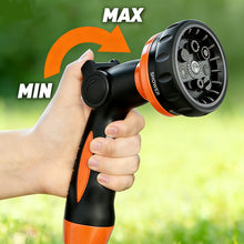 Load image into Gallery viewer, Garden Hose Nozzle Sprayer | 7 Spray Patterns &amp; Thumb Control On/Off | Hose Sprayer Nozzle - High Pressure Outdoor Water Hose Nozzle for Watering, Car Wash &amp; Pet Cleaning
