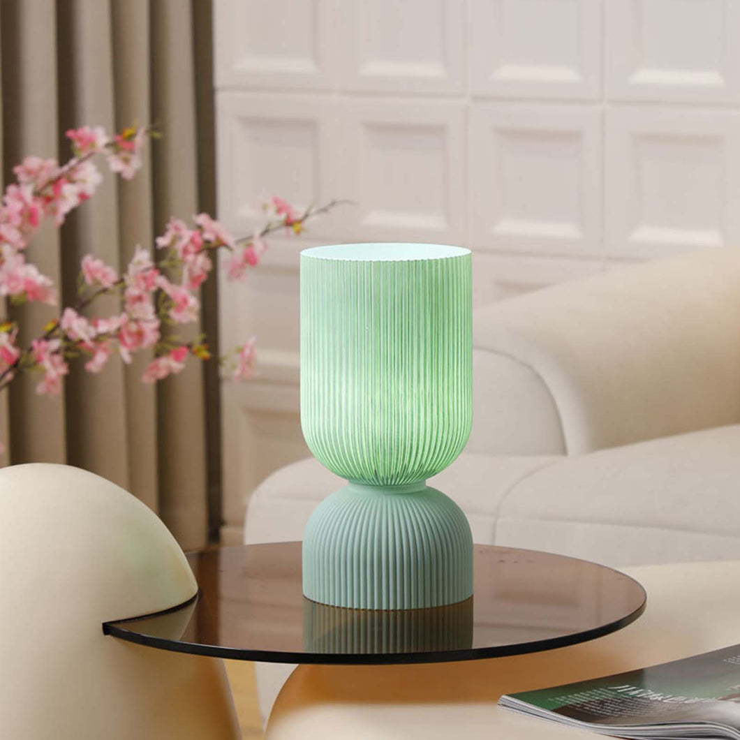 Green Translucent Simple Romantic Bedroom Table Lamp, Glass Table Lamp, Creative Atmosphere Night Light