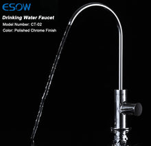 Load image into Gallery viewer, ESOW Kitchen Water Filter Faucet, 100% Lead-Free Drinking Water Faucet Fits Most Reverse Osmosis Units or Water Filtration System in Non-Air Gap, Stainless Steel 304 Body Polished Chrome Finish
