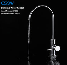 Load image into Gallery viewer, ESOW Drinking Water Faucet 100% Lead-Free, Water Filter Faucet for Kitchen Sink, Water Purification Faucet for Reverse Osmosis or Water Filtration System, Non-Air Gap, SUS304 Polished Chrome
