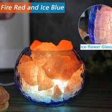 Load image into Gallery viewer, USB Himalayan Salt Lamp, Salt Rock Lamp with Natural Salt Chunks Bring Visual Impact of Ice and Fire to you, Used for Desk, Bedroom, Living Room and Gift - Color Changing + Warm Light Mode
