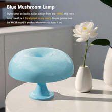 Load image into Gallery viewer, Donut Mushroom Lamp, Dimmable 70s Retro Table Lamp, Mid Century Modern Light with 3 Lighting Modes, Mushroom Shaped Lamp for Bedroom, Cool Home Decor Funky Light, Aesthetic Night Light (Blue)
