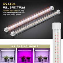 Load image into Gallery viewer, 2ft LED Grow Light For Seed Starting With Stand, Indoor Grow Lights For Seedlings, Height Adjustable Seed Starter Light Full Spectrum Table Top Grow Light For Indoor Growing Vegetables, Plants
