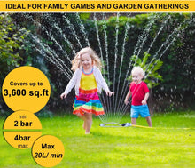 Load image into Gallery viewer, ESOW Automatic Oscillating Lawn Sprinkler with 19 Hole Jet Nozzles, Garden Water Sprinkler Covers up to 3,600 sq.ft, Easy Adjust Range Control, Watering Device for Home Garden Agricultural Irrigation
