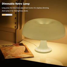 Load image into Gallery viewer, Donut Mushroom Lamp, Dimmable 70s Retro Table Lamp, Mid Century Modern Light with 3 Lighting Modes, Mushroom Shaped Lamp for Bedroom, Cool Home Decor Funky Light, Aesthetic Night Light (Blue)

