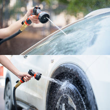 Load image into Gallery viewer, Garden Hose Nozzle Sprayer | 7 Spray Patterns &amp; Thumb Control On/Off | Hose Sprayer Nozzle - High Pressure Outdoor Water Hose Nozzle for Watering, Car Wash &amp; Pet Cleaning

