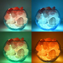 Load image into Gallery viewer, USB Himalayan Salt Lamp, Salt Rock Lamp with Natural Salt Chunks Bring Visual Impact of Ice and Fire to you, Used for Desk, Bedroom, Living Room and Gift - Color Changing + Warm Light Mode
