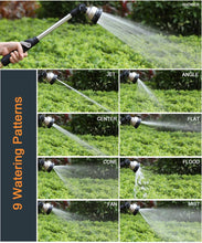 Load image into Gallery viewer, ESOW Garden Hose Watering Wand, 16 Inches Sprayer Wand, 9 Watering Patterns 180° Adjustable Swivel Head, Ergonomic Handle with One Touch Valve Perfect for Watering Plants, Car Wash and Showering Dog
