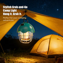 Load image into Gallery viewer, Egg Shell Rechargeable Camping Lantern, 250LM Dimmable LED Camping Light with Foldable Hook, IPX4 Waterproof USB Lantern for Kids, Camping, Hiking, Home Emergency (Turquoise Blue)
