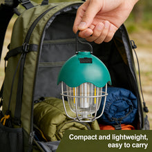 Load image into Gallery viewer, Egg Shell Rechargeable Camping Lantern, 250LM Dimmable LED Camping Light with Foldable Hook, IPX4 Waterproof USB Lantern for Kids, Camping, Hiking, Home Emergency (Turquoise Blue)
