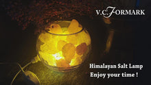 Load and play video in Gallery viewer, USB Himalayan Salt Lamp, Salt Rock Lamp with Natural Salt Chunks Bring Visual Impact of Ice and Fire to you, Used for Desk, Bedroom, Living Room and Gift - Color Changing + Warm Light Mode
