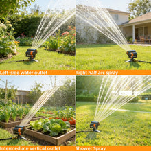 Load image into Gallery viewer, Upgraded Adjustable Oscillating Sprinkler, 16 Mini Turbine, Wide Area Coverage, Heavy-Duty Triangular Bracket Compatible for Lawn Yard Garden Watering
